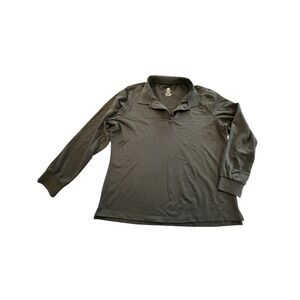 MoFiz Men's Golf Shirts Long Sleeve Black‎ Sports Polo Shirts Athletic Jersey L